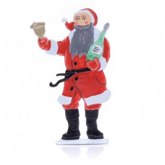 Santa Claus with Bell and Champagner 