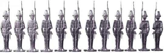 Infanterie-Parade, Mannschaft im Halt 