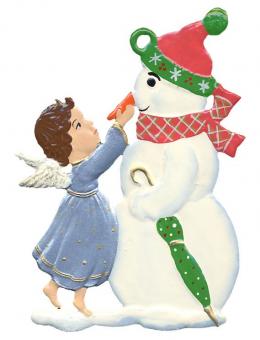 Angel with Snowman 