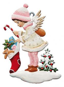 Angel with Christmas Stocking 