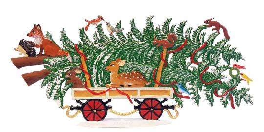 Eisenbahn-Wagen: Weihnachtsbaum 