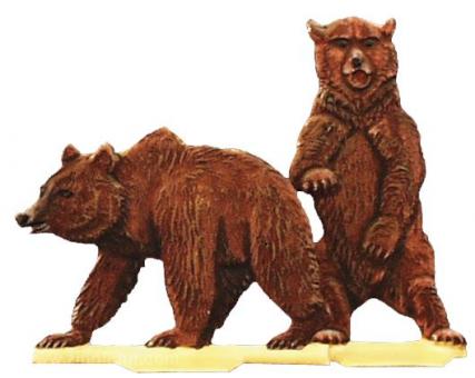 Noahs arch: pair of brown bears 