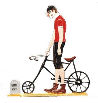 Karl Valentin mit Fahrrad 