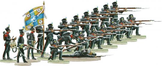 Brunswick Line/Light Infantry firing 