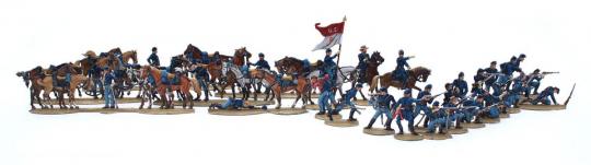 Buford Cavalry, dismounted, in battle 