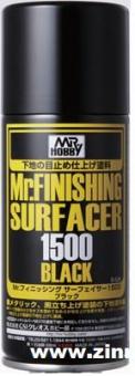 Grundierungsspray: Mr. Finishing Surfacer 1500 Schwarz 170 ml (Spray) 