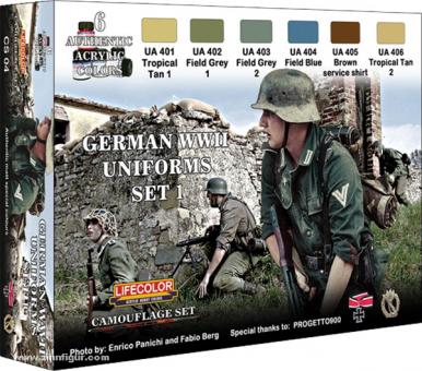 Lifecolor Farbset 6: Deutsche Uniformen im 2. Weltkrieg - Teil 1 