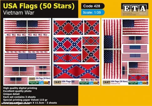 Vietnam Krieg - U.S. Flaggen (50 Sterne) 