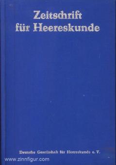 Deutsche Gesellschaft für Heereskunde e. V. (Hrsg.): Zeitschrift für Heereskunde. 6 Bände 