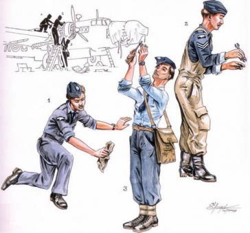 RAF Mechaniker für Wellington 