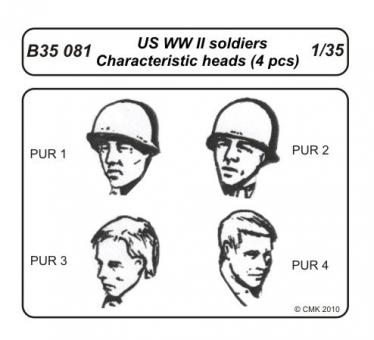 4 US-Soldaten Köpfe 