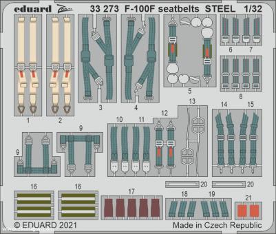 F-100F Seatbelts STEEL 