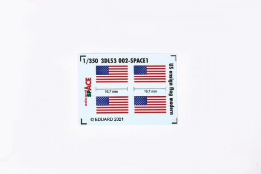 US Ensigns Flags Modern - SPACE 3D-Decal 