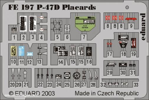 P-47D Thunderbolt Placards ZOOM 