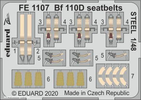 Bf 110D Seatbelts STEEL 