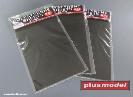 Polystyrolplatten - Schwarz 0,3 mm 