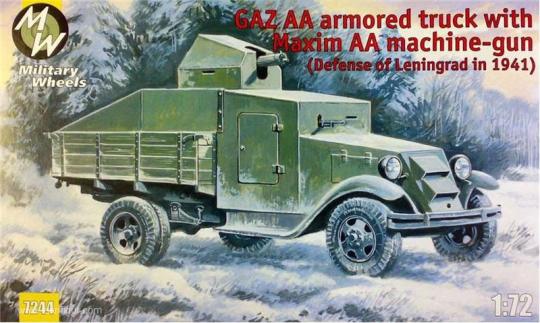 GAZ AA Armored Truck with maxim AA Gun 