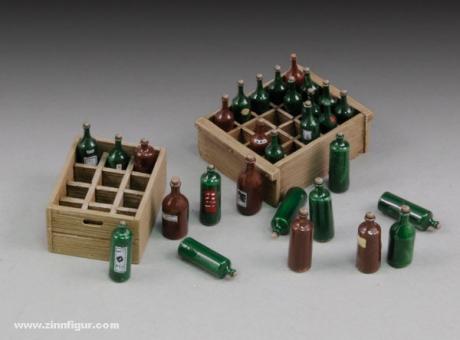 Weinflaschen und Kisten 