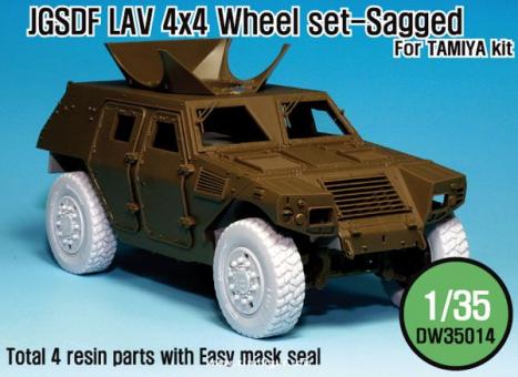 JGSDF LAV 4x4 Sagged Wheel Set 