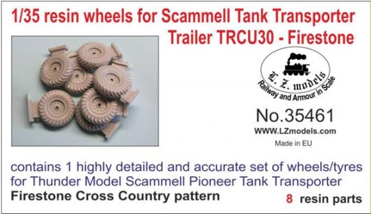 Resin Wheels for Scammel Tank Transporter Trailer TRCU30 "Firestone" 