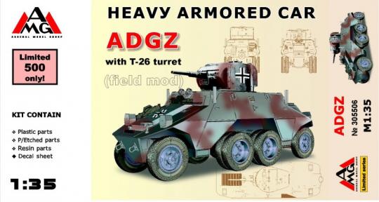Heavy Armoured Car ADGZ with T-26 Turret 