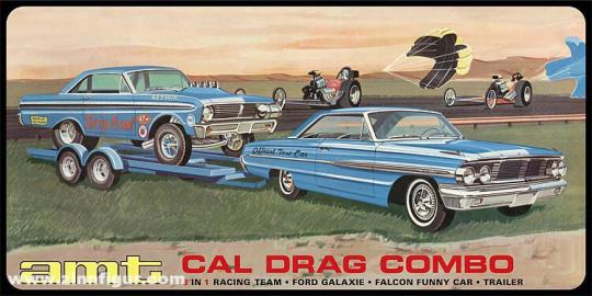 Cal Drag Combo - 1964 Galaxie, AWB Falcon & Anhänger 