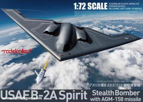 B-2A Spirit Stealth Bomber with AGM-158 Missile 