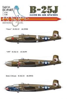 B-25J "345th BG Air Apaches" Decals 