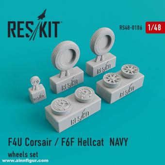 F4U Corsair / F6F Hellcat trägergestützt Räder Set 