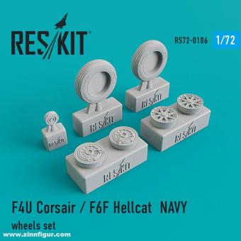 F4U Corsair / F6F Hellcat trägergestützte Räder Set 