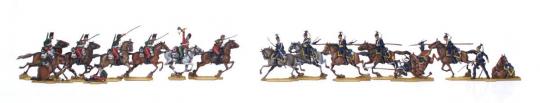 Prussian Uhlans and French Chasseurs in equestrian combat 