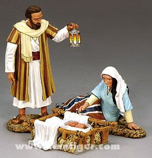 Joseph, Maria and the new-born Jesus 
