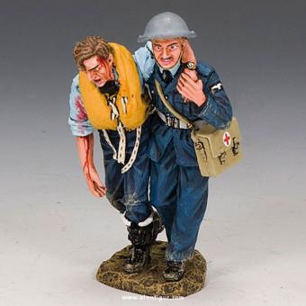 RAF Medic and Wounded Pilot 