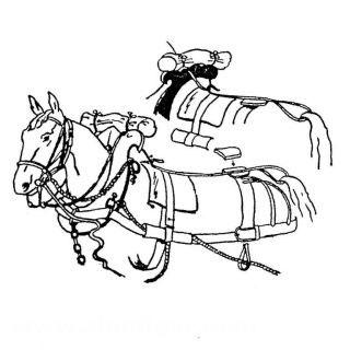 Chasseurs à cheval de la ligne 1804-1809 Attelage à 1 cheval + harnachement à la Française 
