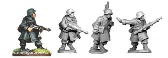 German NCOs and LMG Team in Greatcoats 