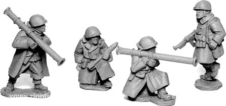 US Infanterie im Mantel Bazooka-Trupp 