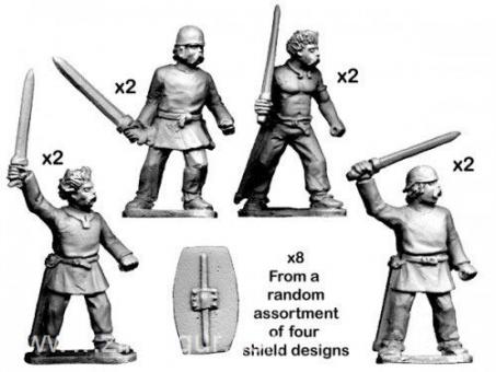 Unarmoured Kelt Warriors with Swords 