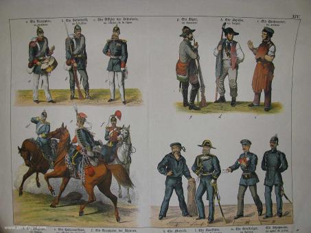 Picture sheet no. XIV, old coloured 