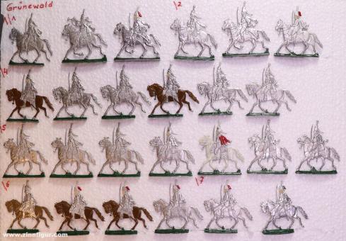 Grünewald: Multipack: Hussars with winged hats at a trot, 1712 bis 1786 