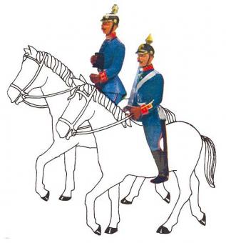 Mould: 2 mounted officers 