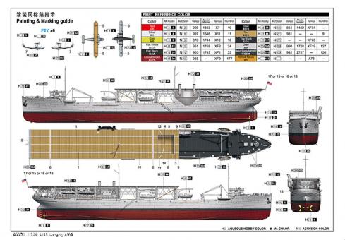 TRUMPETER 06647 USS Langley AV-3 upgrade sets