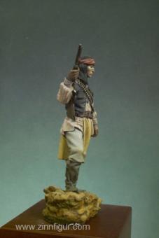 Dose Soldat Wild West Indianer Apache Krieger Figur Metall Soldaten 54 MM 