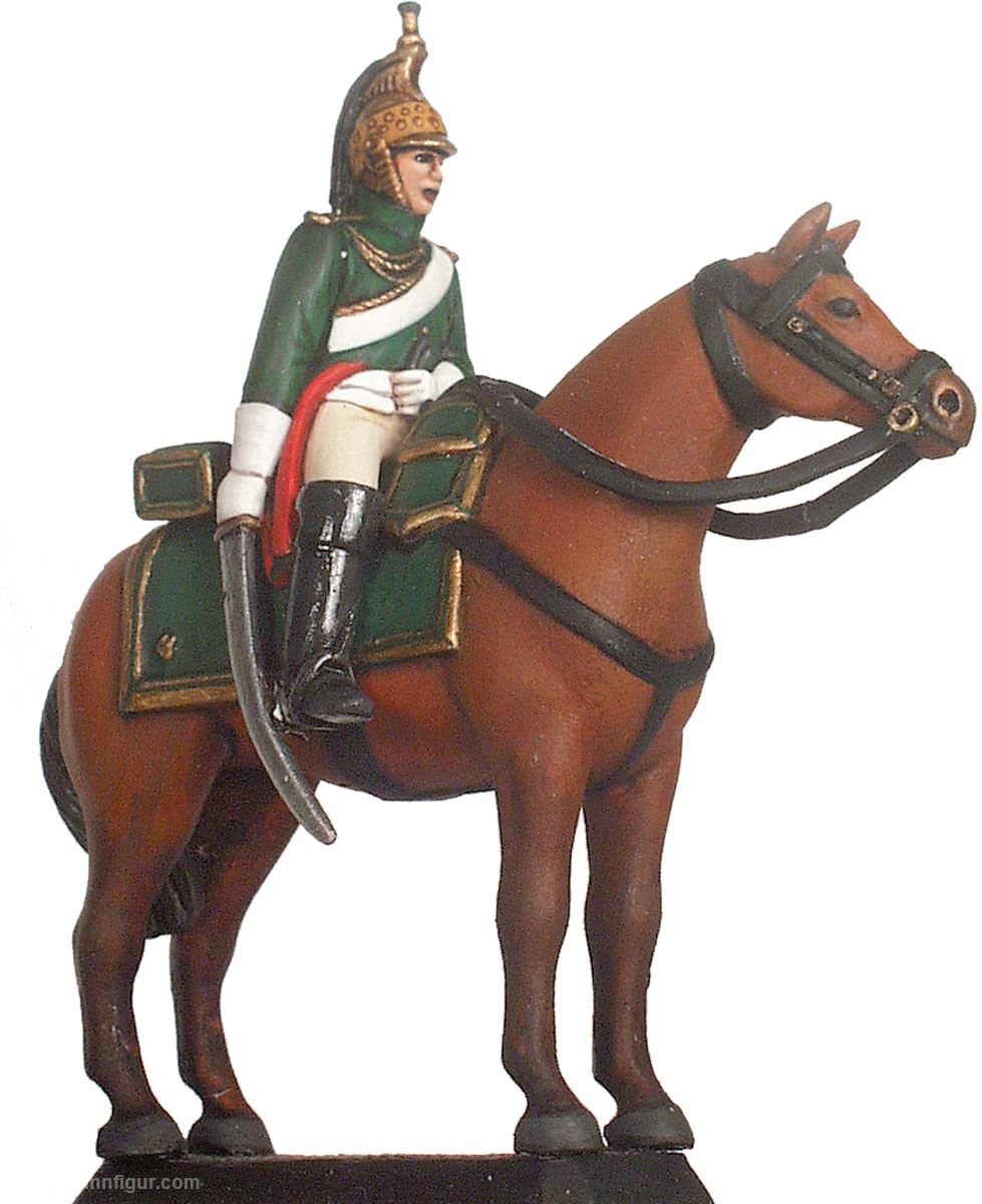 FRENCH IMPERIAL GUARD EMPRESS DRAGOON Mounted 54mm Toy Soldier Hand Painted