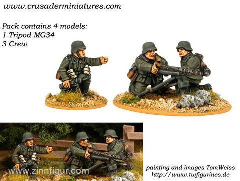 Soga Miniatures 3531 – Équipe MG 34 Allemande 1/35 (1939-42) – Figurines Neuves