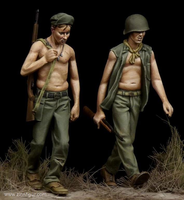 Hobby Work  WWII Soldat ca 1/22,5 # 37 US Marine Infantrist Zinnfigur 8,5cm 