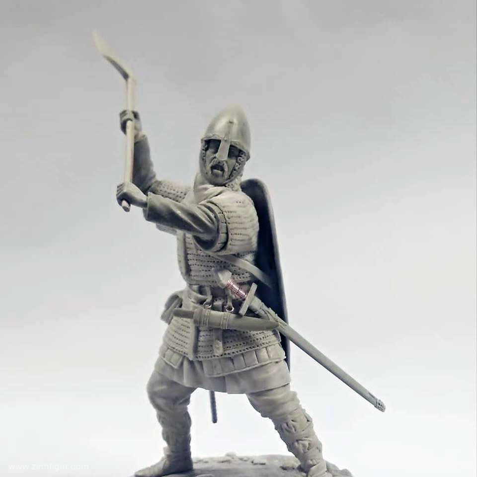 1/30 Viking warrior Norman 11th century Tin Metal Soldier handmade 65 mm figure 