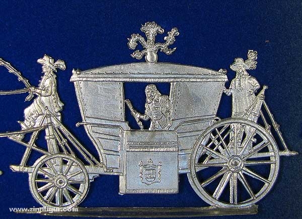 Figurines étain Zinnfiguren Wallenstein 1632 - Carrosse Et Soldats - Kulmbach 1981