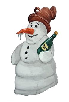 Bonhomme de neige "éméché 