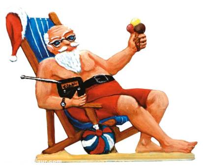 Santa Claus at Beach 