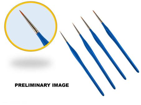 Painta Professional Brushes: Basic Set - Synthetic Brushes, Sizes 00, 1, 2, 3 